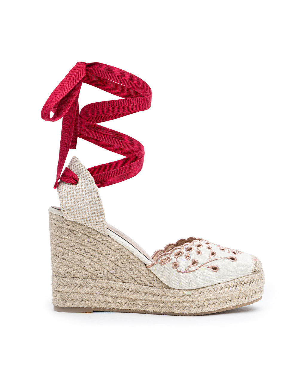 Cala Roja embroidered wedges