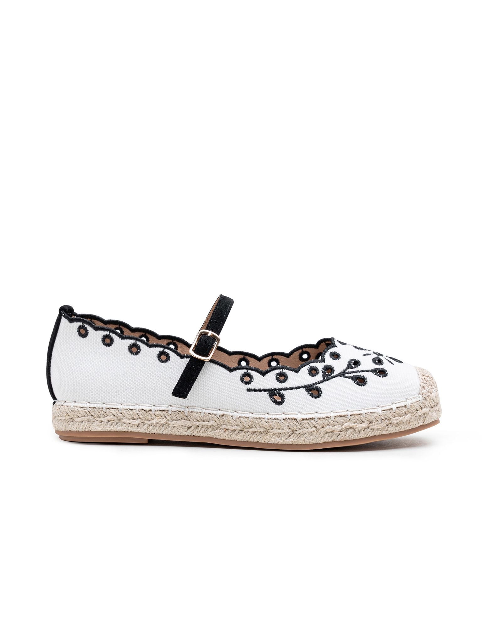 Black Luna embroidered espadrilles