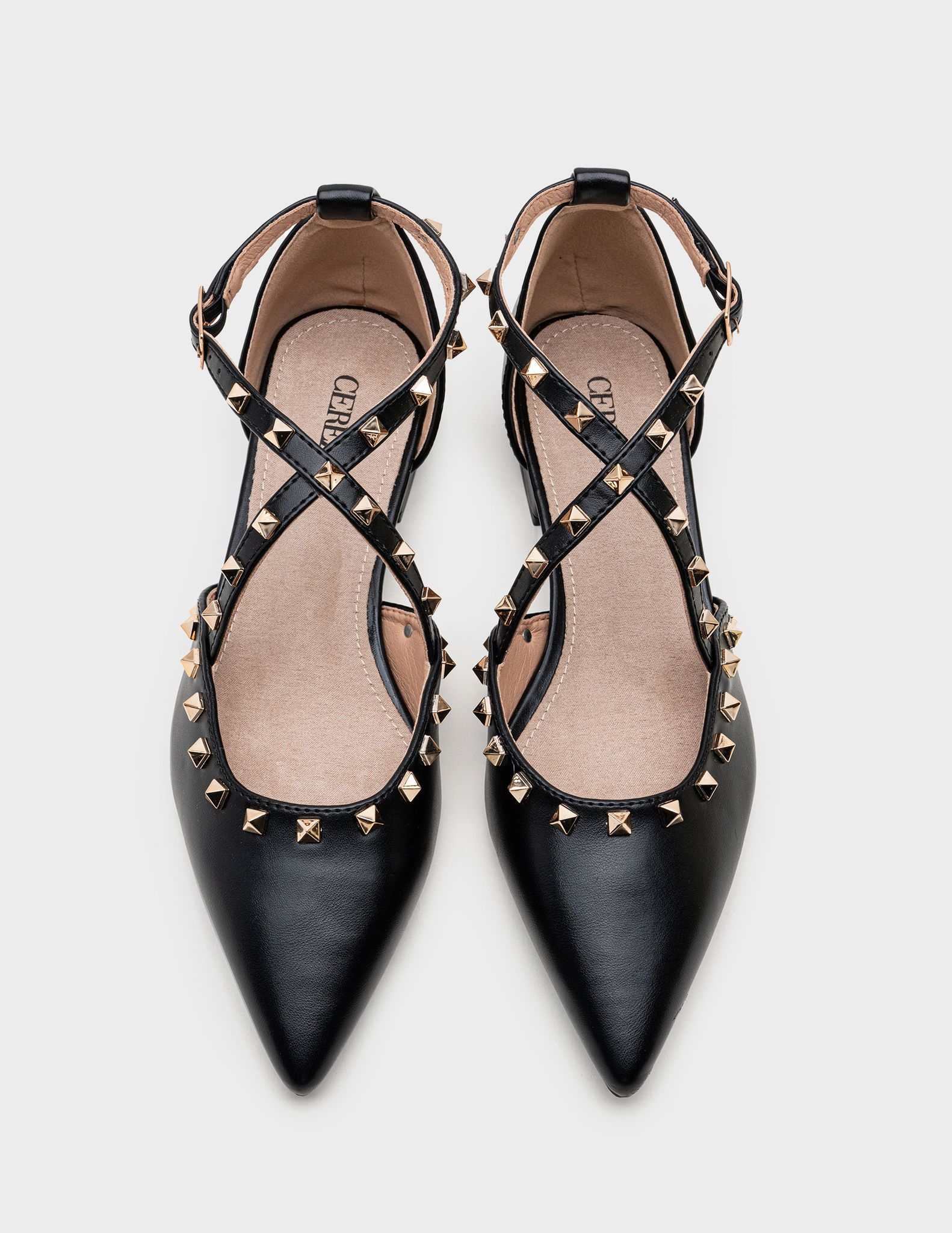 Bailarinas Stud Rock Chic Black