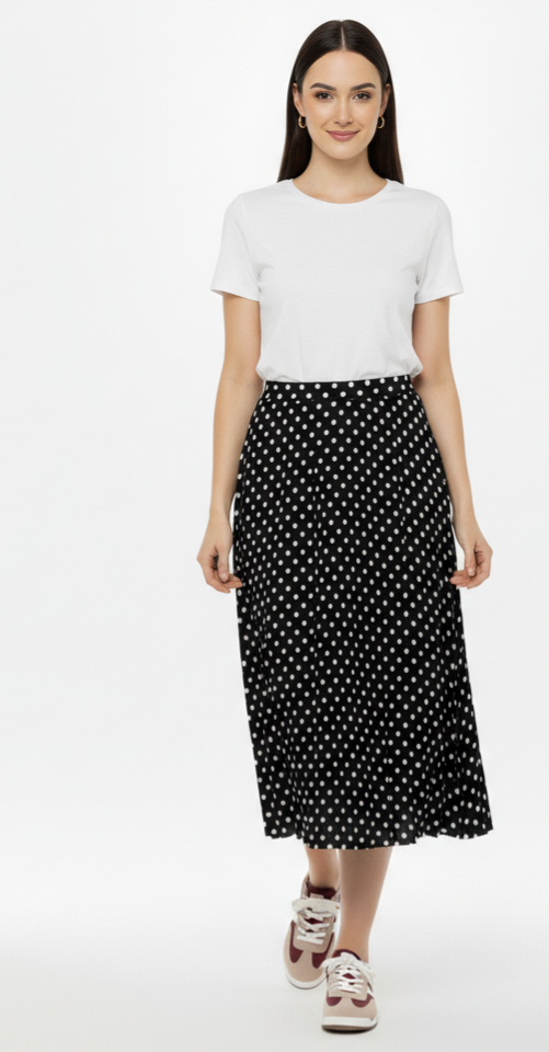 Falda Midi Lunares
