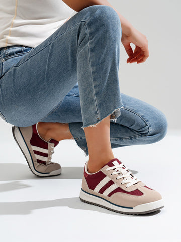 Retro chic Wine sneakers
