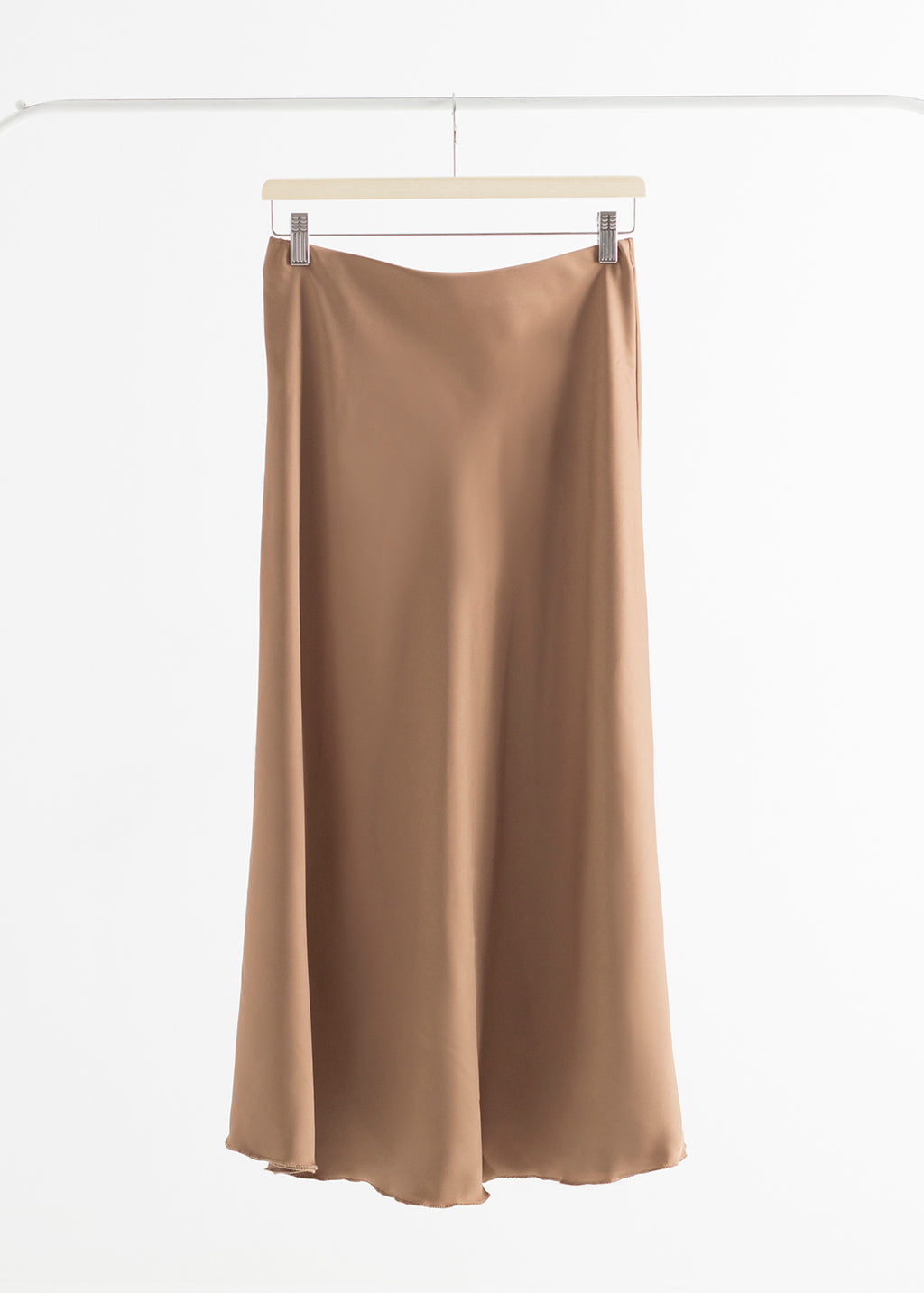 Simona brown satin skirt