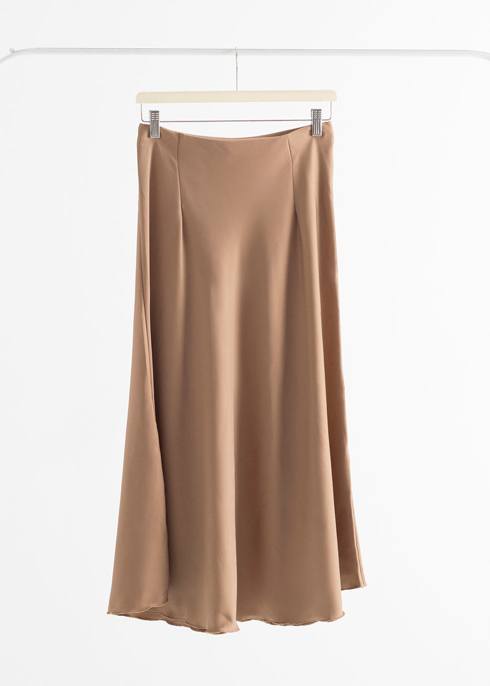Simona brown satin skirt