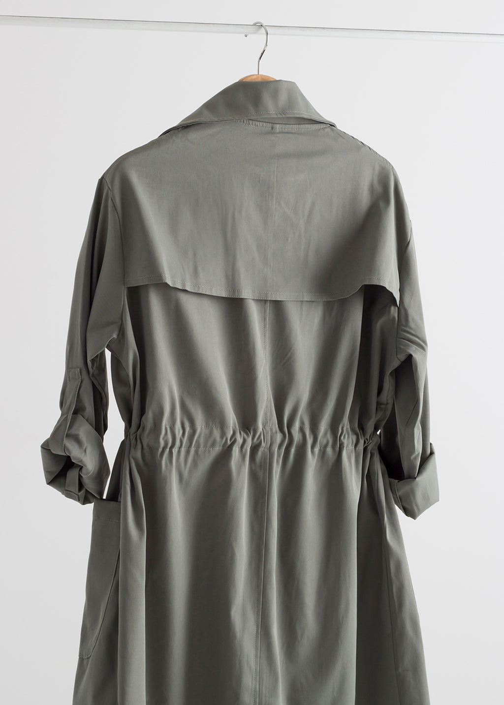 Green Breeze Trench Coat