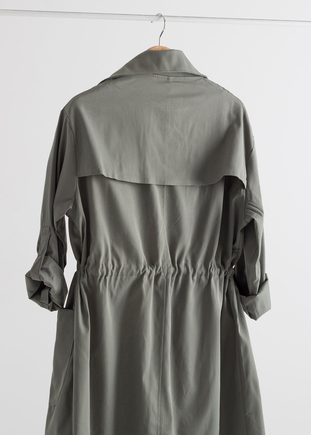 Green Breeze Trench Coat