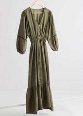 Vestido largo green Essence