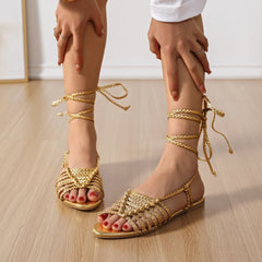 Golden Shine Sandals
