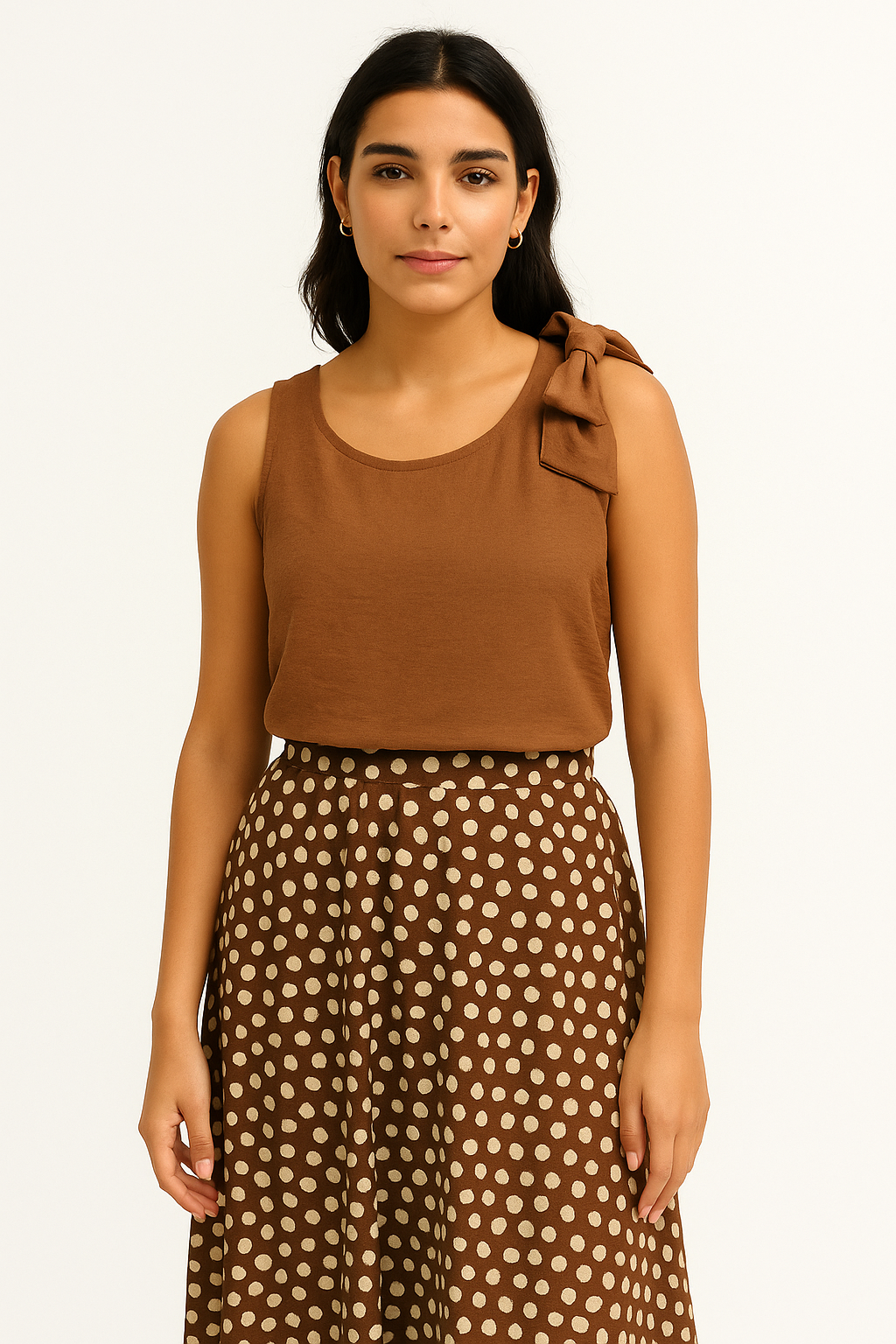 Bow Cacao Brown Top