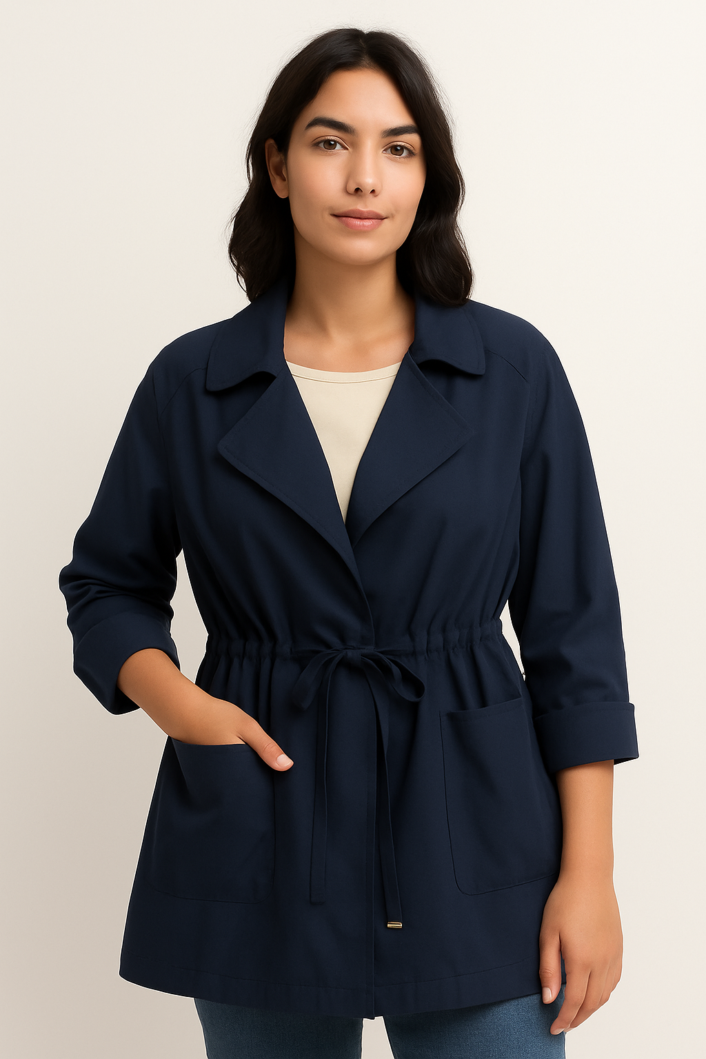 Baro beige safari trench coat