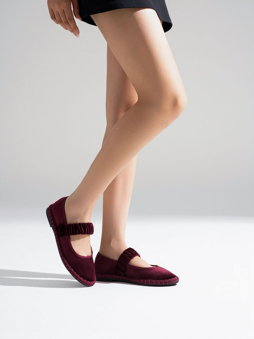 Burgundy Chic Ballerinas