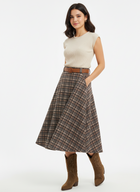 Falda cuadros Midi Highland Check