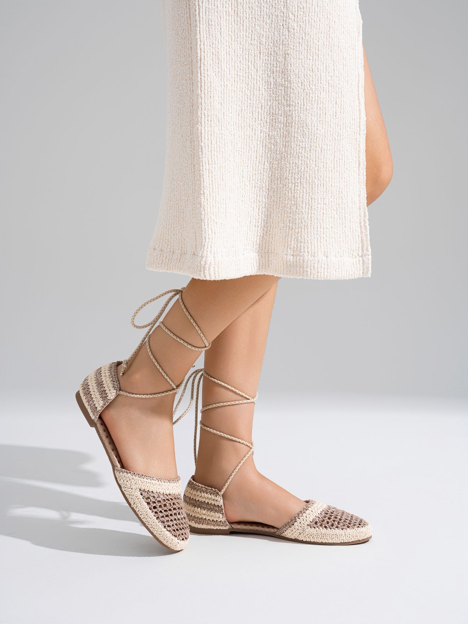 Sandalias Boho Natural Lace