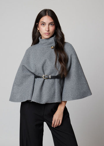 Poncho Grey Classic Chic