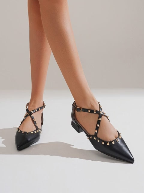 Bailarinas Stud Rock Chic Black