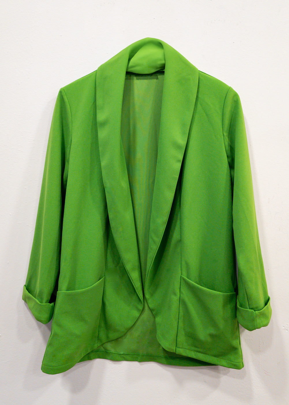 Grass green fluid blazer