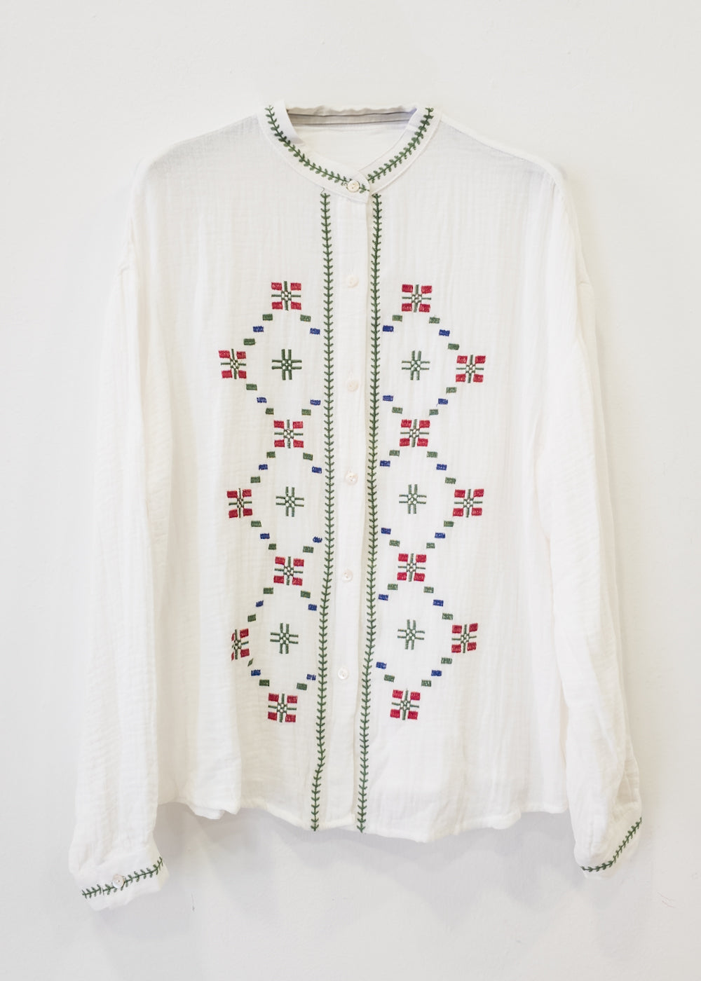 Oasis embroidered white shirt