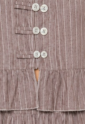Blusa Linen Stripes Taupe